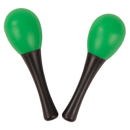 PP World 'Early Years' Plastic Maracas ~ Black/Green