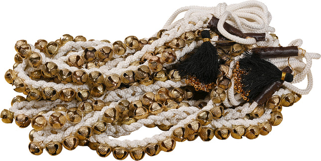 JAS Concert Quality Kathak Ghungroo, Gold Plated, Ankle bracelets pair of 150 bells each