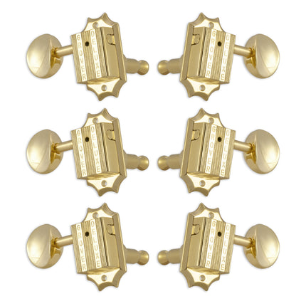 Grover Vintage Machineheads ~ 6 in-line ~ Gold