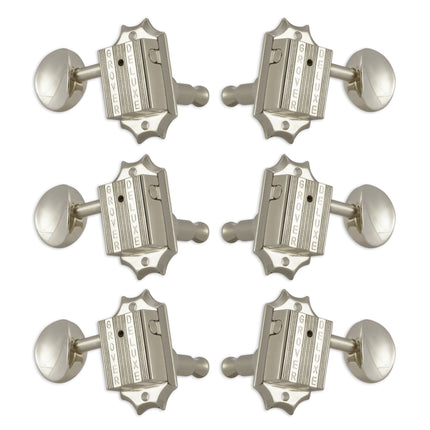 Grover Vintage Machineheads ~ 3+3 ~ Nickel