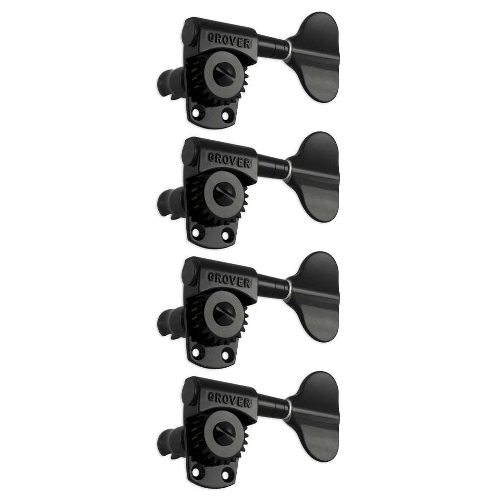 Grover Titan Bass Machineheads ~ 4 in-line ~ Black Chrome