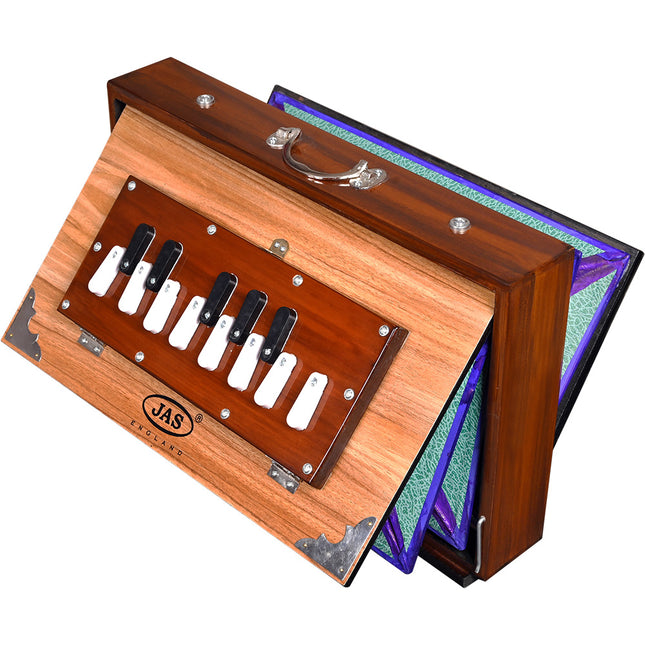 JAS Deluxe Shruti box Chromatic 13 Brass Reeds C to C with Padded Bags