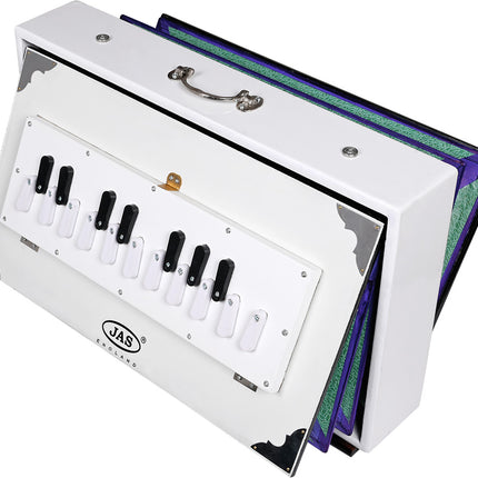 Shruti Box Chromatic, White, JAS English Reeds G to C with Padded Bags