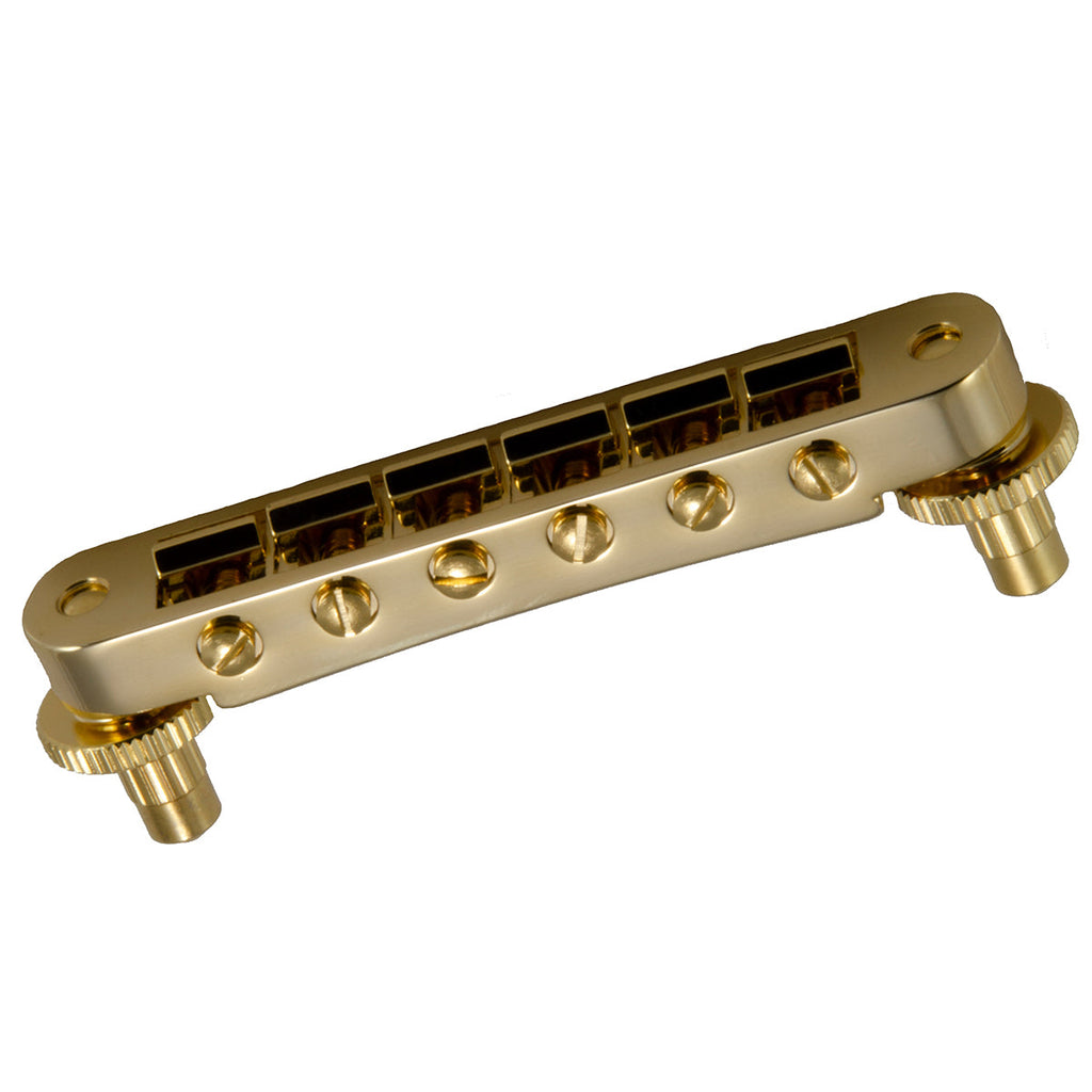 Grover Tune-O-Matic Style Guitar Bridge ~ Gold