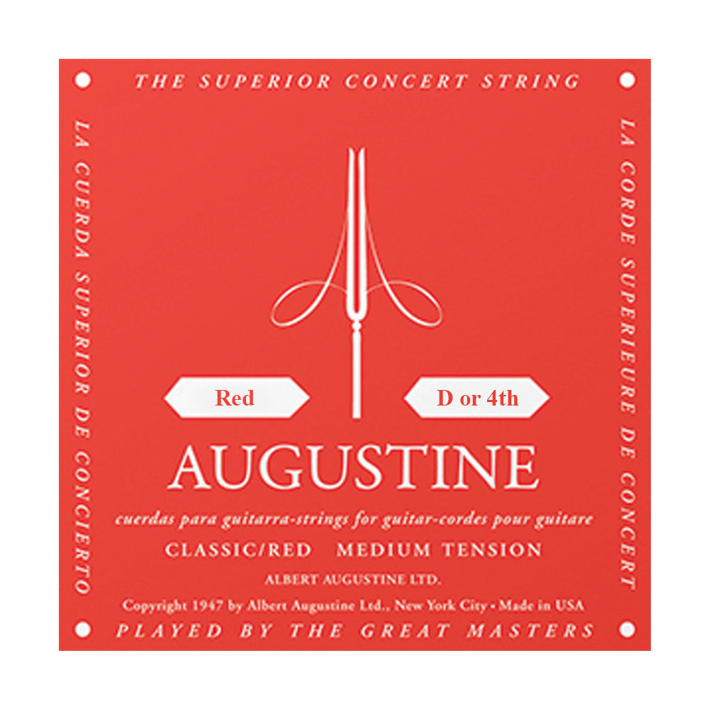 Augustine A4R Classic Red Single String - D/4th