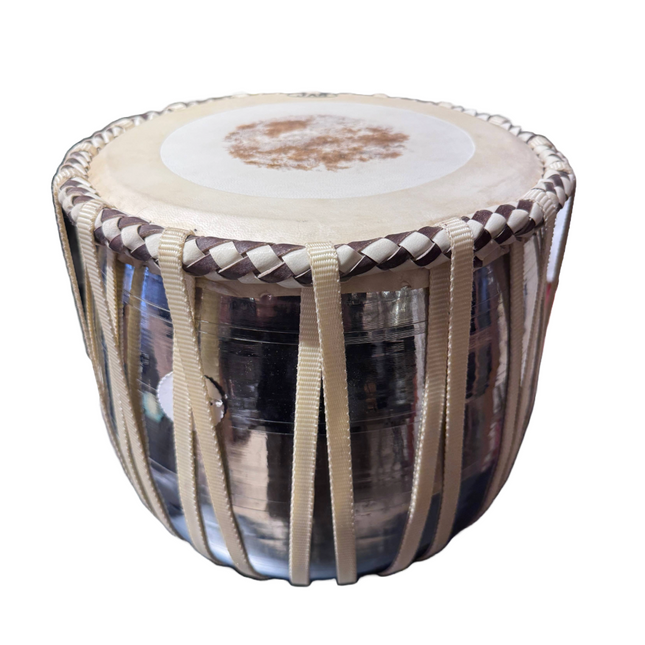 JAS Plain Tabla Dhama, Bayan Made of Brass chrome plated