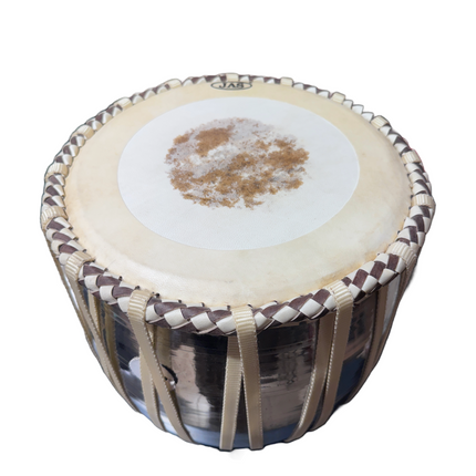 JAS Plain Tabla Dhama, Bayan Made of Brass chrome plated