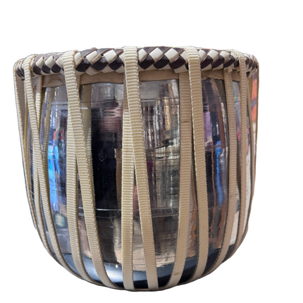 JAS Plain Tabla Dhama, Bayan Made of Brass chrome plated