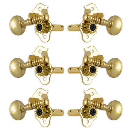 Grover STA-TITE Machineheads ~ 3+3 ~ Horizontal ~ Gold