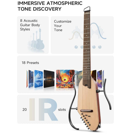 Donner HUSH-1PRONAT Guitar ~ Natural