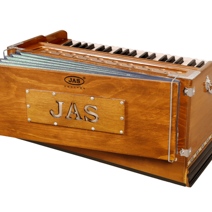JAS Harmonium, Deluxe Model, Brass Reeds, Standard Body (Light Brown)