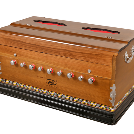 JAS Harmonium, Deluxe Model, Brass Reeds, Standard Body (Light Brown)