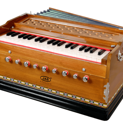 JAS Harmonium, Deluxe Model, Brass Reeds, Standard Body (Light Brown)