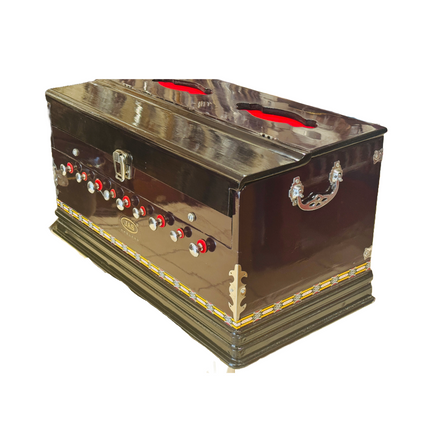 JAS Harmonium, Deluxe Model, Brass Reeds, Standard Body (Dark Brown)