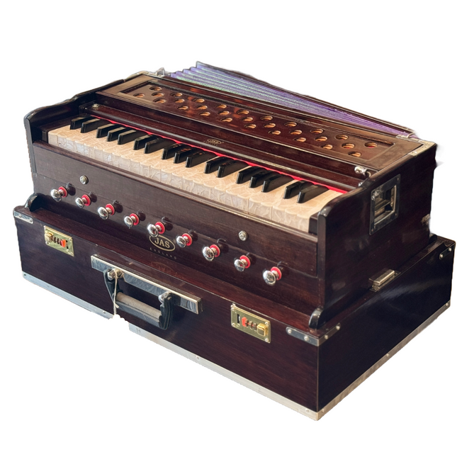 JAS Harmonium Super Deluxe Brass Reeds Portable (Right Coupler)