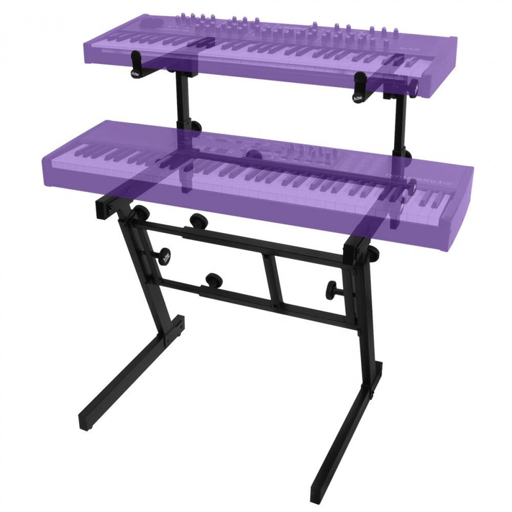 On-Stage Pro Heavy-Duty Folding-Z Keyboard Stand w/2nd Tier