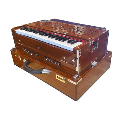 JAS Harmonium Teak Wood 3 Sets of JAS English Reeds Fix Coupler Portable