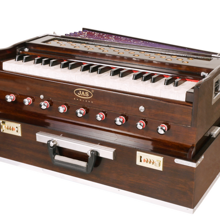 JAS Harmonium Super Deluxe Brass Reeds Portable (Left Coupler)