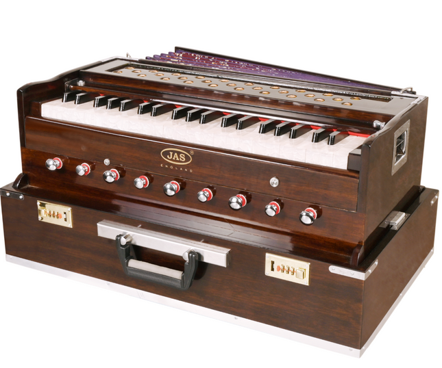 JAS Harmonium Super Deluxe Brass Reeds Portable (Left Coupler)