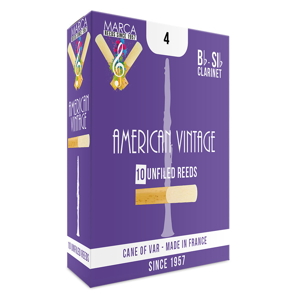 Marca American Vintage Reeds ~ 10 pack ~ Bb Clarinet ~ 4