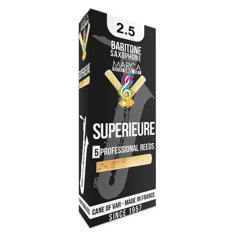 Marca Superieure Reeds ~ 5 Pack ~ Baritone Sax ~ 2.5