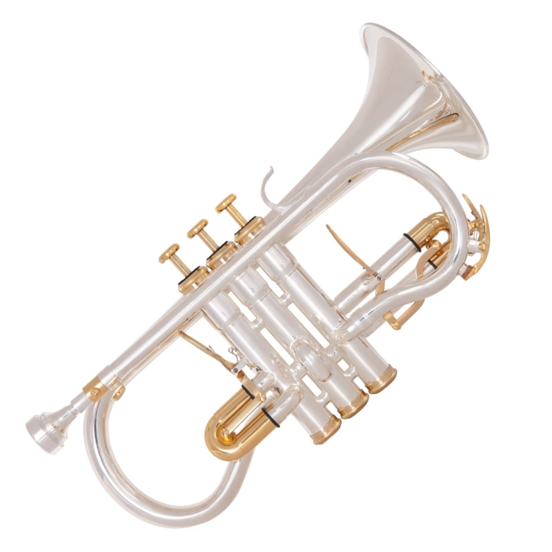 Odyssey Premiere 'Eb' Soprano Cornet Outfit ~ Silver Plated