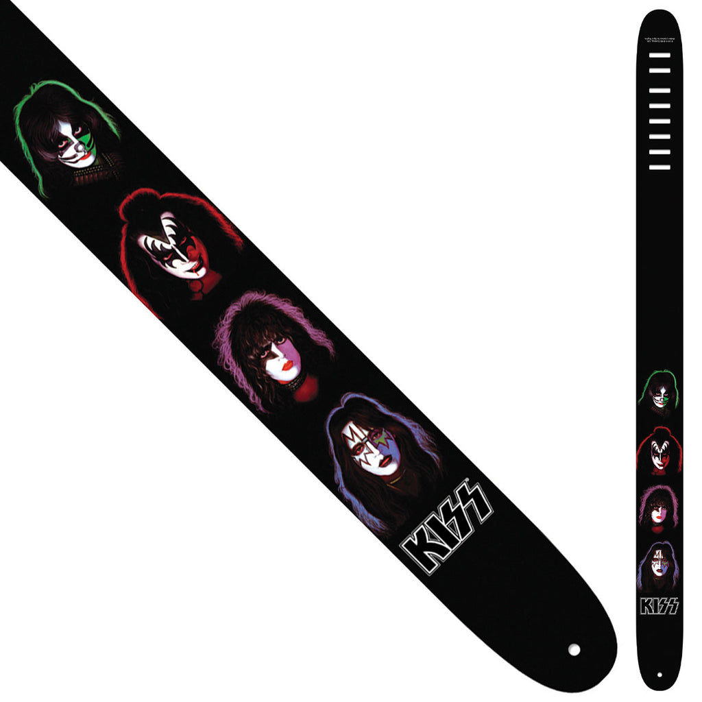 Perri's Leather Guitar Strap ~ Kiss ~ Faces