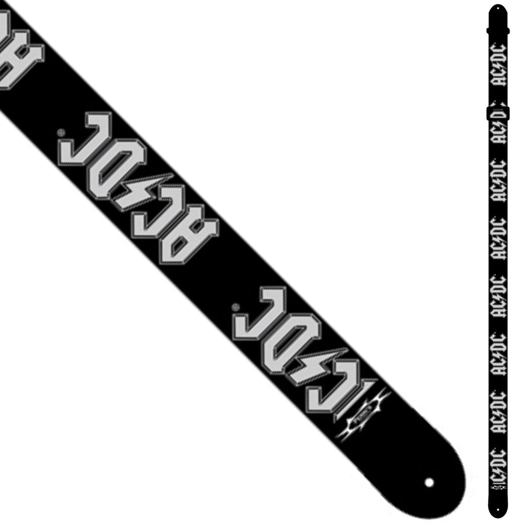 Perri's Polyester Guitar Strap ~ AC/DC ~ Black/White