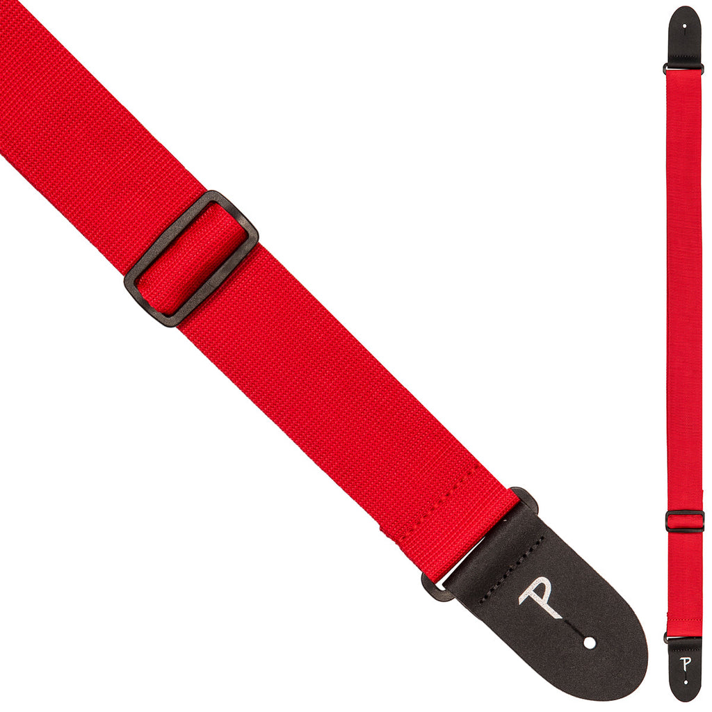 Perri's Polyester Extra Long Guitar Strap ~ Red