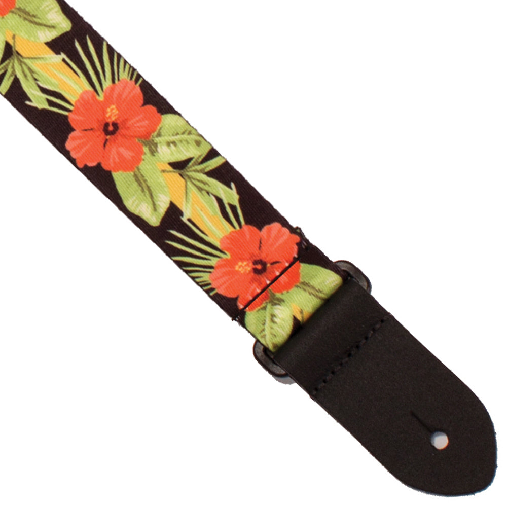 Perris Ukulele Strap ~ Red Flower