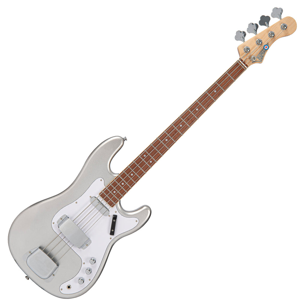 Metallic Silver Rapier Symphonic Bass Guitar