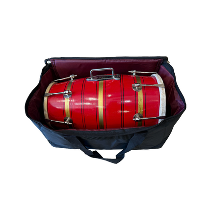 Dholak Nut Bolt type Red and Gold