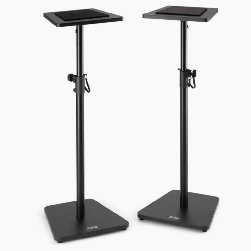 On-Stage Wood Monitor Stands ~ Pair ~ Black