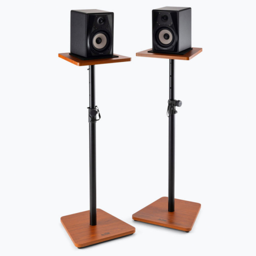 On-Stage Wood Monitor Stands ~ Pair ~ Black