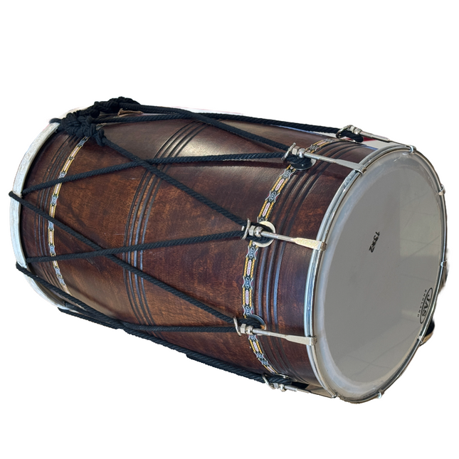 JAS Dhol, Standard, Conventional Shape Body, stained With all Accessories
