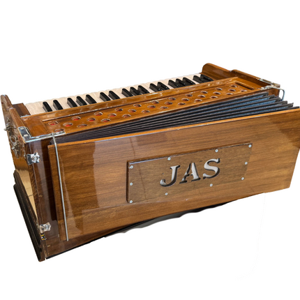 JAS Harmonium Super Deluxe Brass Reeds Standard Body (Light Brown)