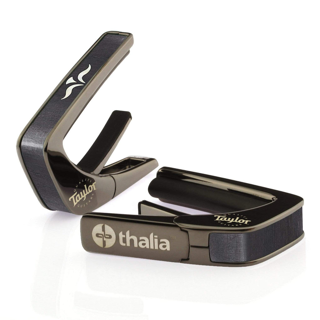 Taylor® by Thalia Black Chrome Capo ~ 600 Series Wings Fingerboard Marker Inlay