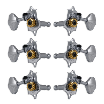 Grover STA-TITE Machineheads ~ 3+3 ~ Vertical ~ Chrome