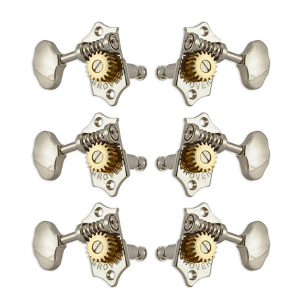 Grover STA-TITE Machineheads ~ 3+3 ~ Vertical ~ Nickel