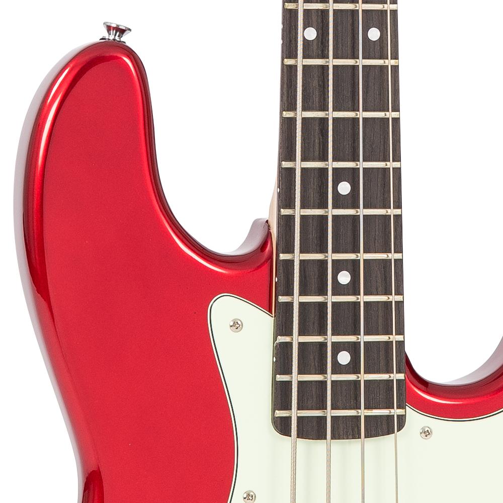 Vintage VJ74 ReIssued Bass Guitar ~ Candy Apple Red