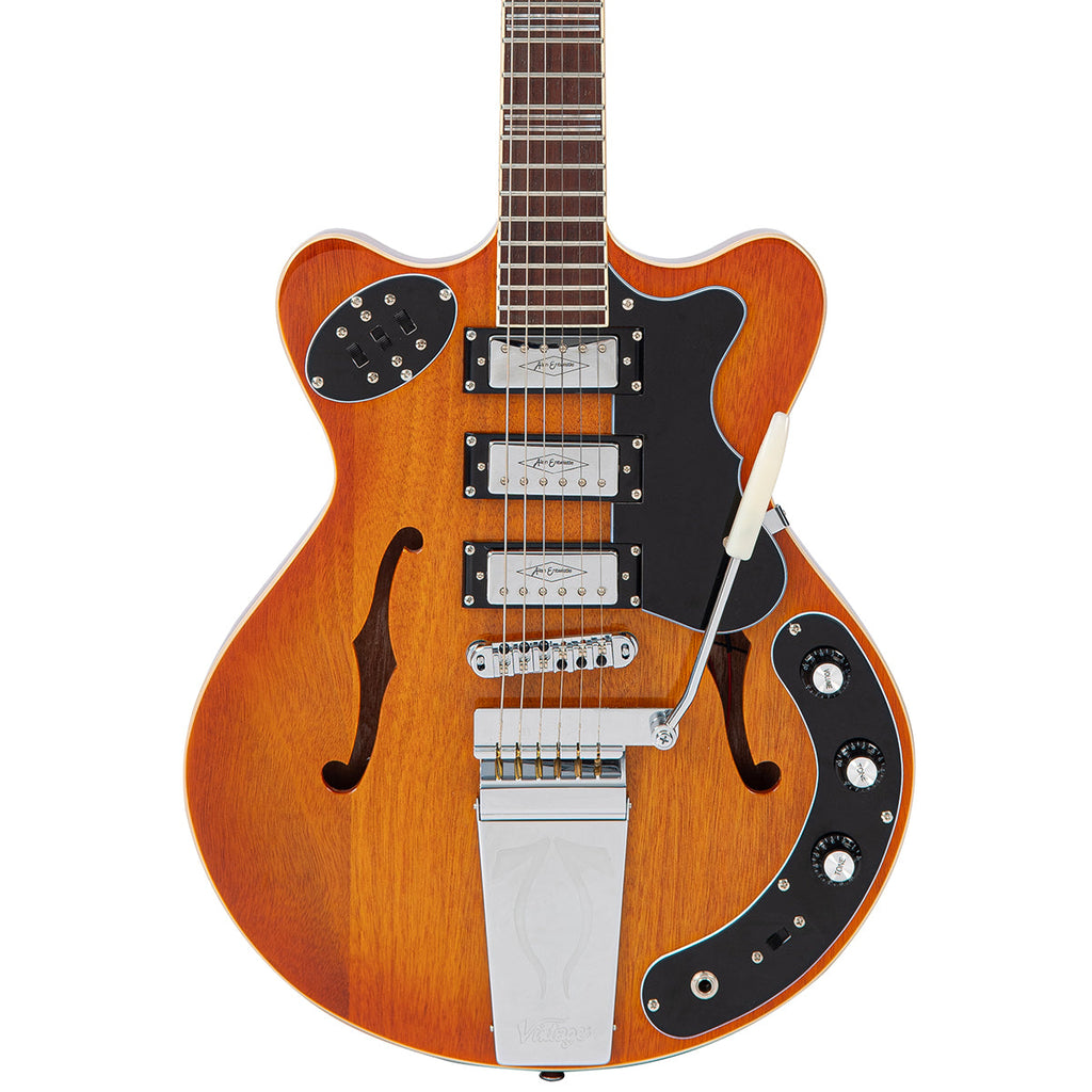 Amberburst Vintage REVO Series 'Superthin' Electric Guitar