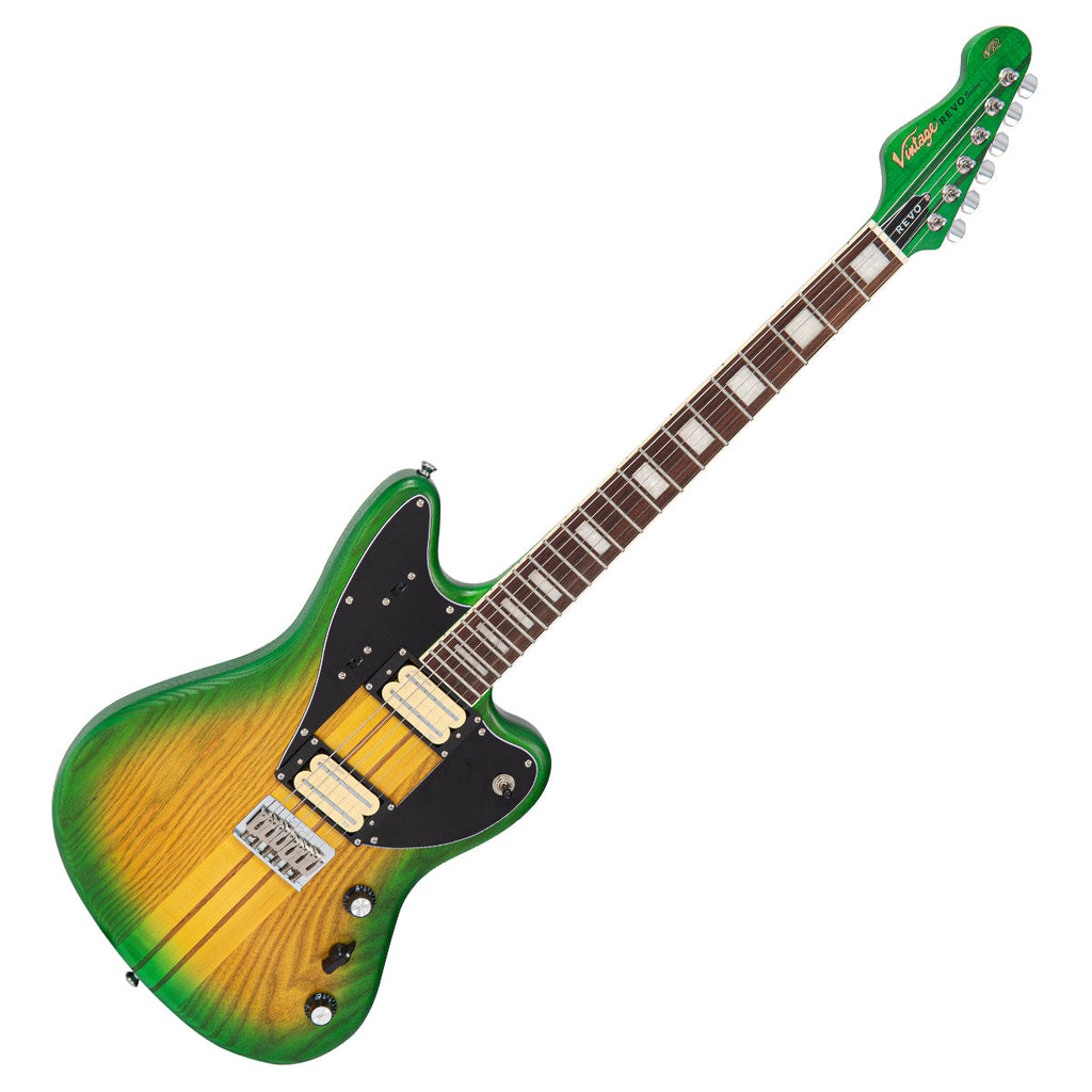 Green/Yellow Burst Vintage REVO Series 'Integra' Guitar