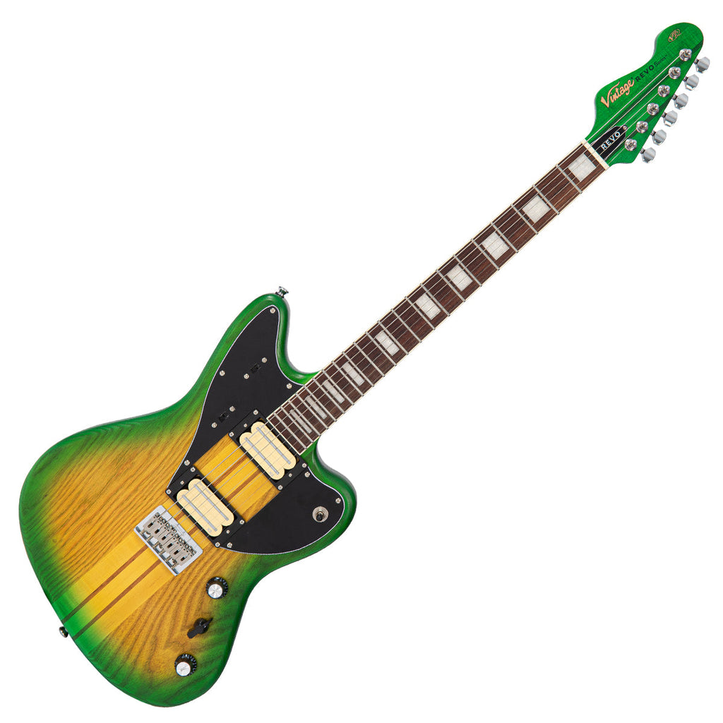 Green/Yellow Burst Vintage REVO Series 'Integra' Guitar