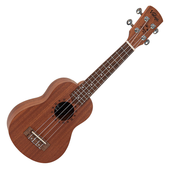 Vintage Laka Sapele Series Soprano Ukulele & Bag ~ Natural