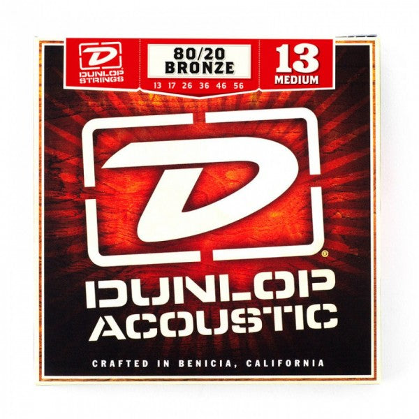 Dunlop 20/80 Brass Acoustic Strings - Medium