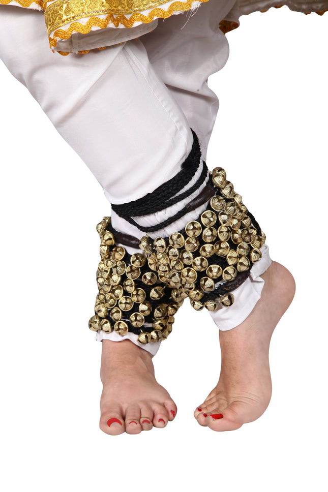 JAS Concert Quality Kathak Ghungroo Ankle Bracelets Pair. 75 Bells each Bracelet