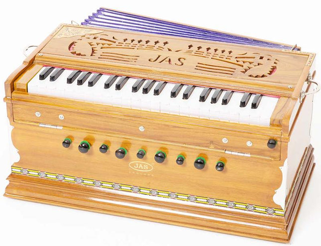 JAS Harmonium Teak Wood 3 Sets of JAS English Reeds Fix Coupler Standard