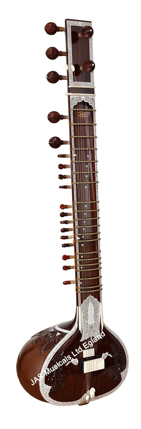 JAS Sitar Professional Ravi Shankar Style Rose Model with Hard Case