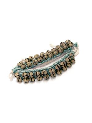 JAS Two Line Ghungroo, Black Resham, Ankle Bracelet Pair