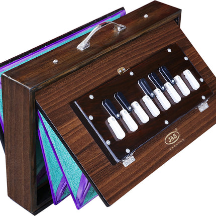 JAS Deluxe Shruti box Chromatic 13 Brass Reeds C to C with Padded Bags